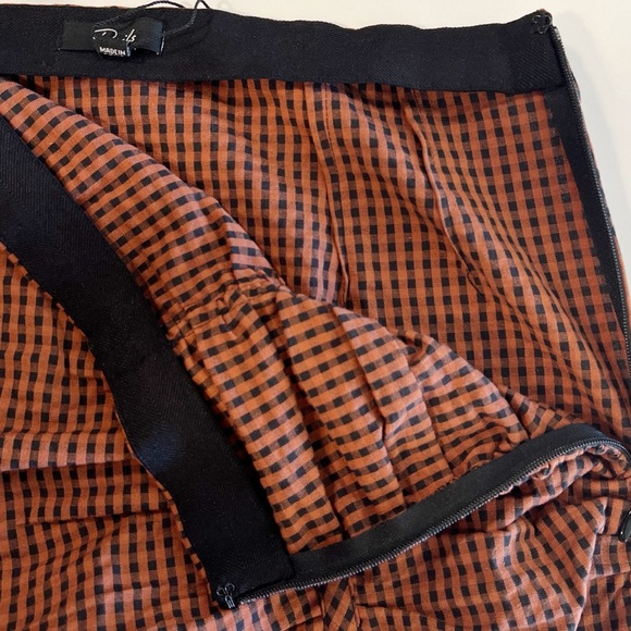 •RAILS• Luci Ruched Midi Skirt in Russet Gingham Size Small - Picture 10 of 12